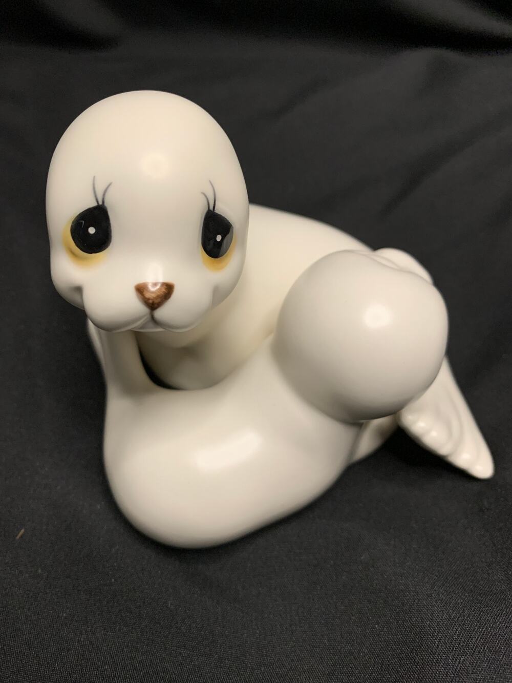Vintage Home Interiors HOMCO Baby Seal Ceramic Figurines Pair 1145 Box